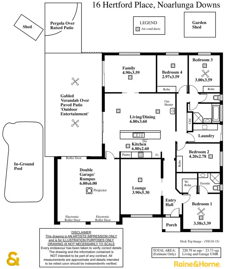 Floorplan of Homely house listing, 16 Hertford Place, Noarlunga Downs SA 5168