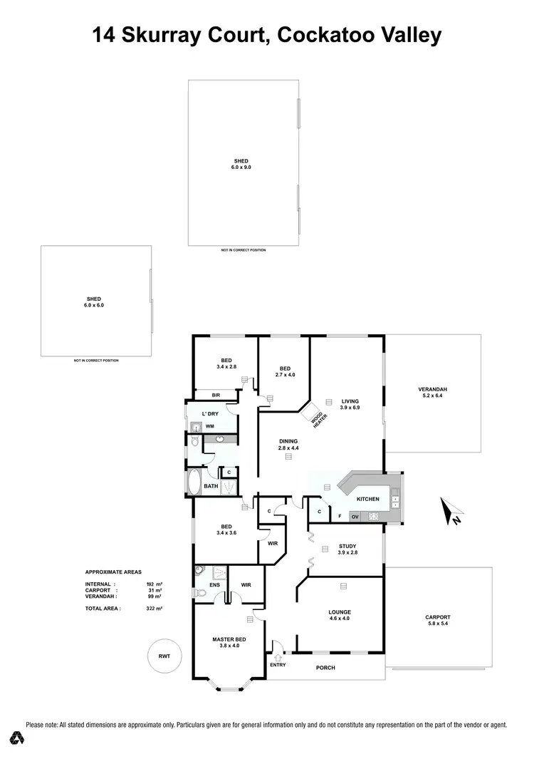 Floorplan of Homely house listing, 14 Skurray Court, Cockatoo Valley SA 5351