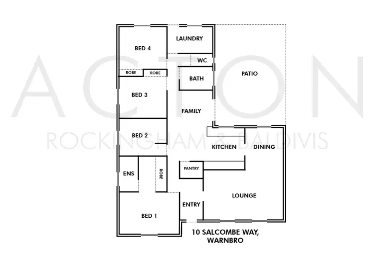 Floorplan of Homely house listing, 10 Salcombe Way, Warnbro WA 6169