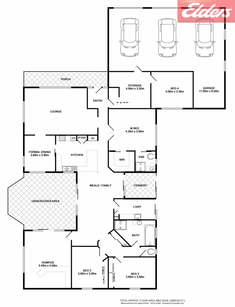 Floorplan of Homely house listing, 32 Whernside Drive, Wodonga VIC 3690