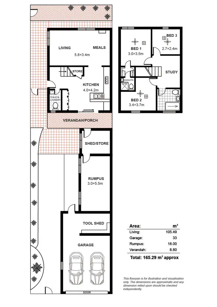 Floorplan of Homely townhouse listing, 19 Curlew Court, Semaphore Park SA 5019