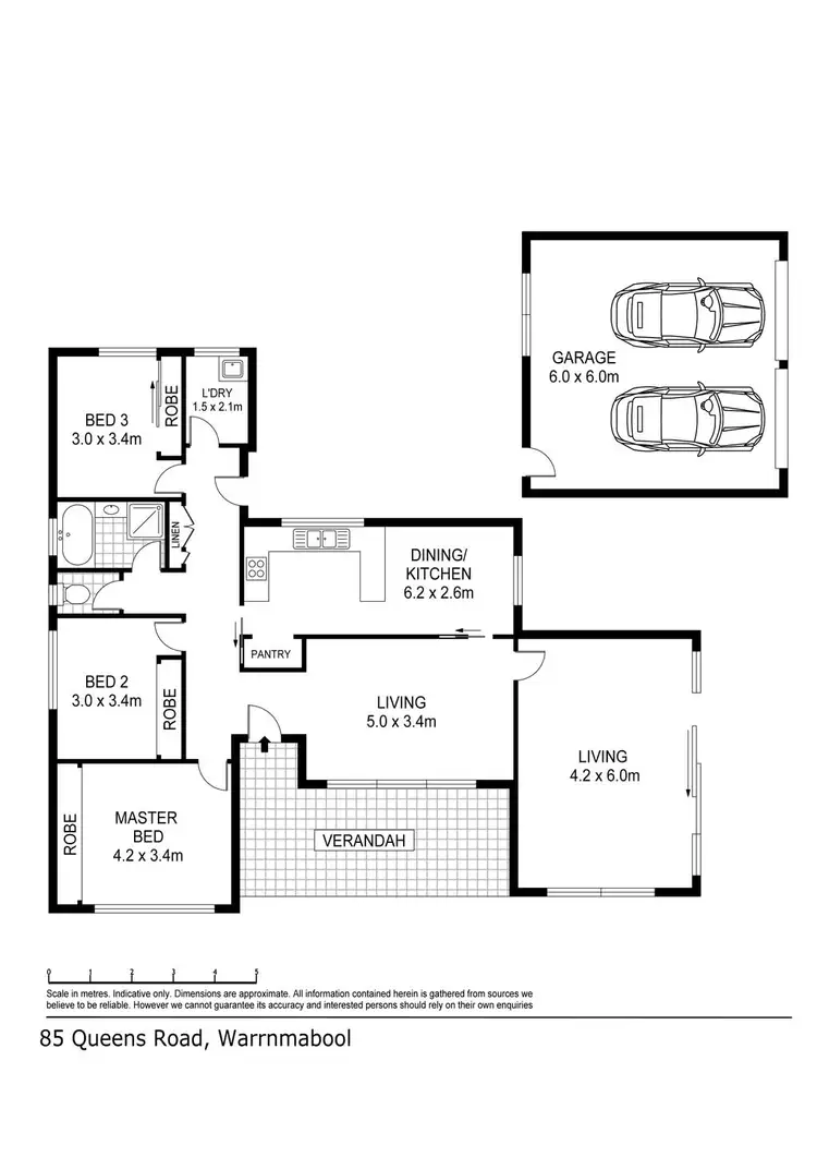 Floorplan of Homely house listing, 85 Queens Road, Warrnambool VIC 3280
