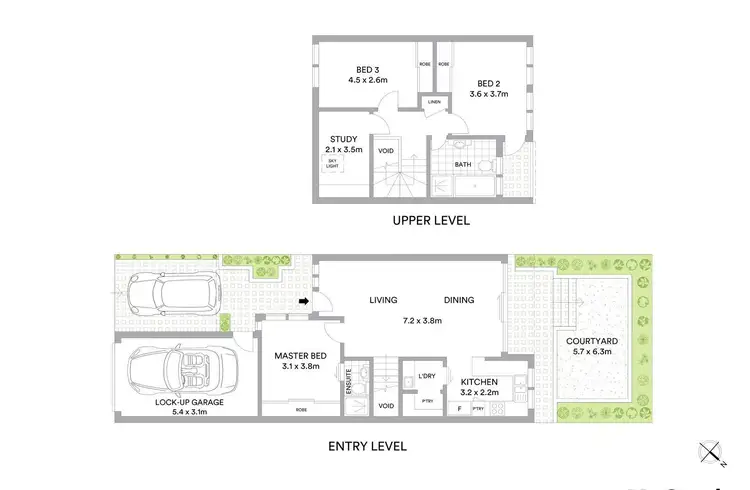Floorplan of Homely townhouse listing, 5/8 Woolcott Street, Newport NSW 2106