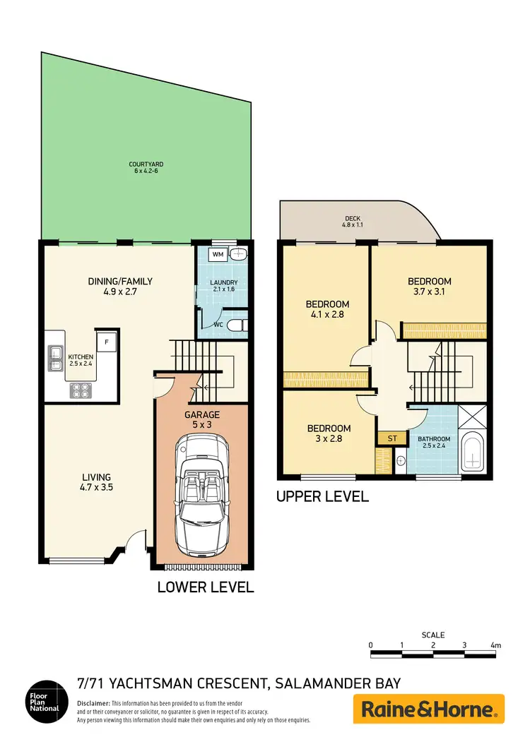 Floorplan of Homely townhouse listing, 7/71 Yachtsman Crescent, Salamander Bay NSW 2317