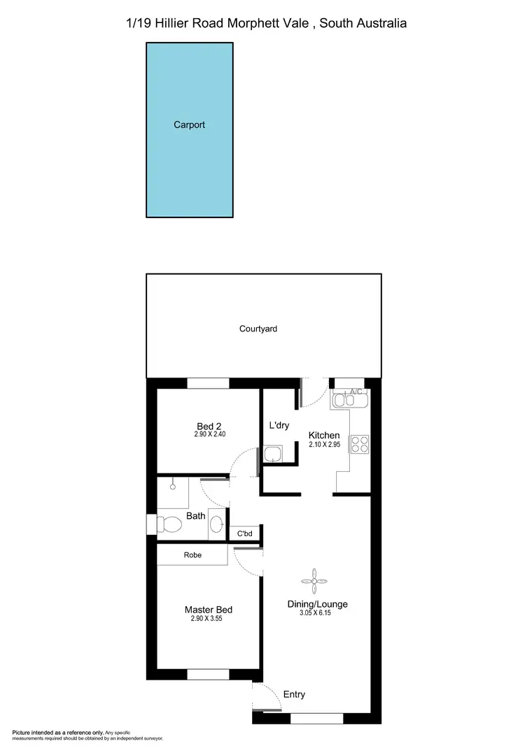 Floorplan of Homely unit listing, Unit 1 19-23 Hillier Rd, Morphett Vale SA 5162
