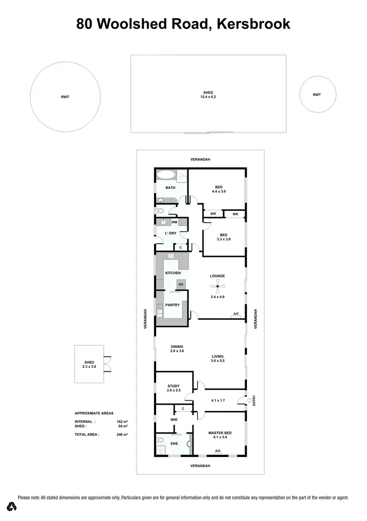 Floorplan of Homely house listing, 80 Woolshed Road, Kersbrook SA 5231