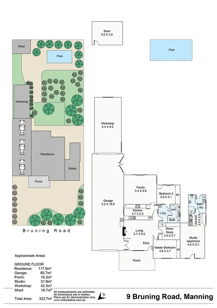 Floorplan of Homely house listing, 9 Bruning Road, Manning WA 6152