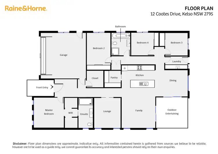 Floorplan of Homely house listing, 12 Coates Drive, Kelso NSW 2795