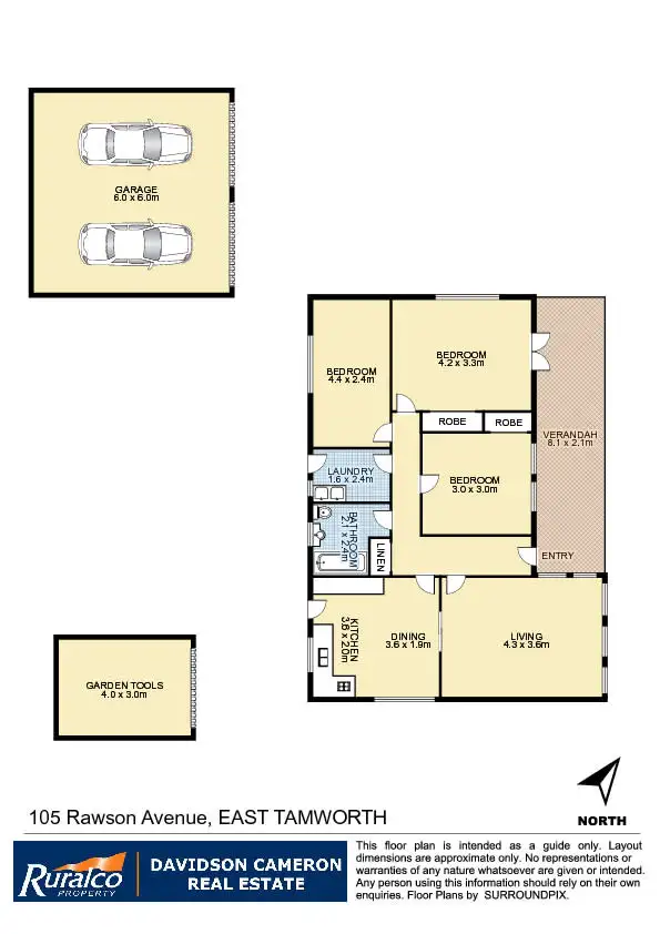 Floorplan of Homely house listing, 105 Rawson Avenue, Tamworth NSW 2340
