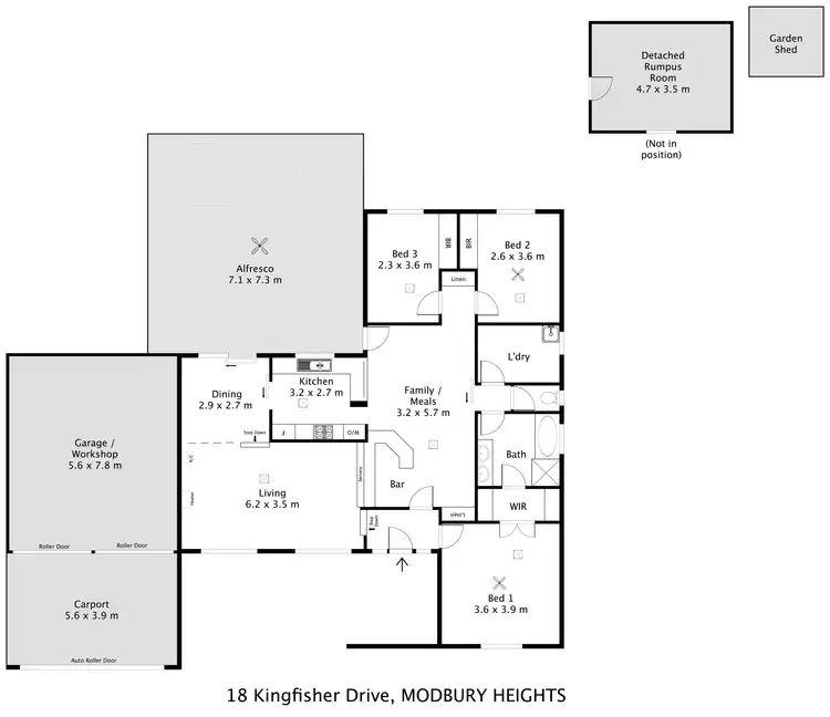 Floorplan of Homely house listing, 18 Kingfisher Drive, Modbury Heights SA 5092