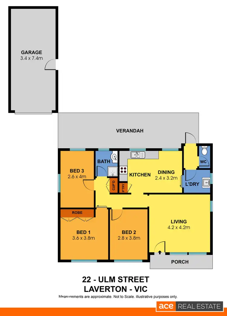 Floorplan of Homely house listing, 22 Ulm Street, Laverton VIC 3028