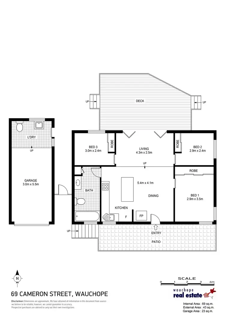 Floorplan of Homely house listing, 69 Cameron Street, Wauchope NSW 2446