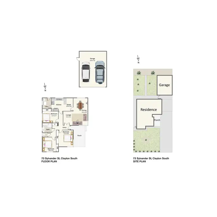 Floorplan of Homely house listing, 73 Sylvander Street, Clayton South VIC 3169
