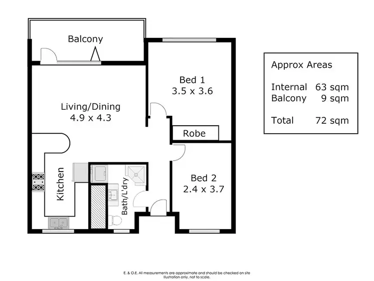 Floorplan of Homely unit listing, 10/43 Preston Point Road, East Fremantle WA 6158
