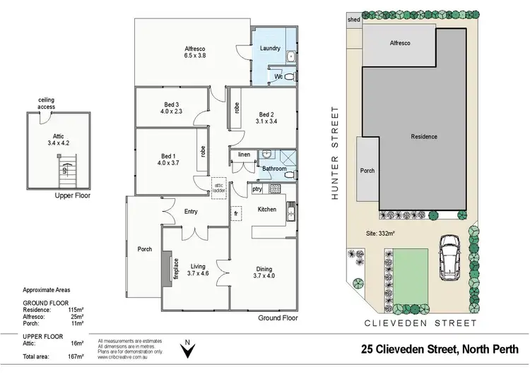 Floorplan of Homely house listing, 25 Clieveden Street, North Perth WA 6006