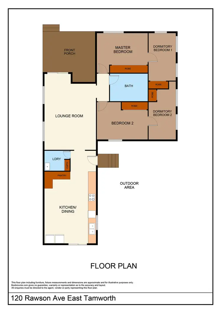 Floorplan of Homely house listing, 120 RAWSON AVENUE, Tamworth NSW 2340