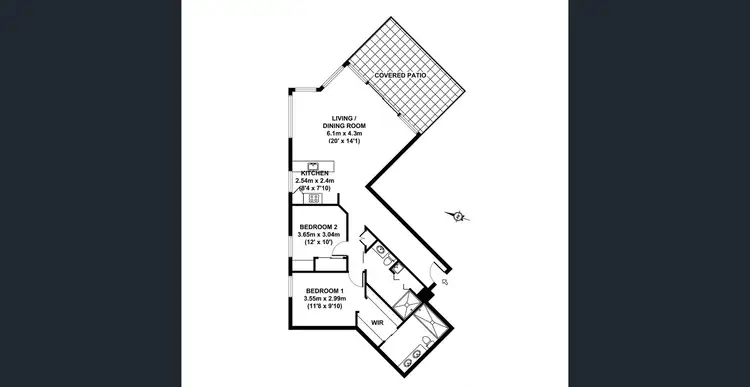 Floorplan of Homely apartment listing, 421/420 Queen Street, Brisbane City QLD 4000