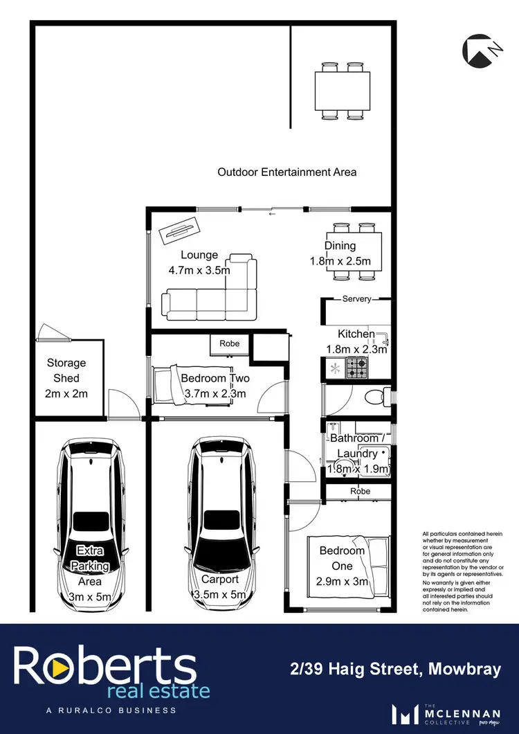 Floorplan of Homely house listing, 2/39 Haig Street, Mowbray TAS 7248