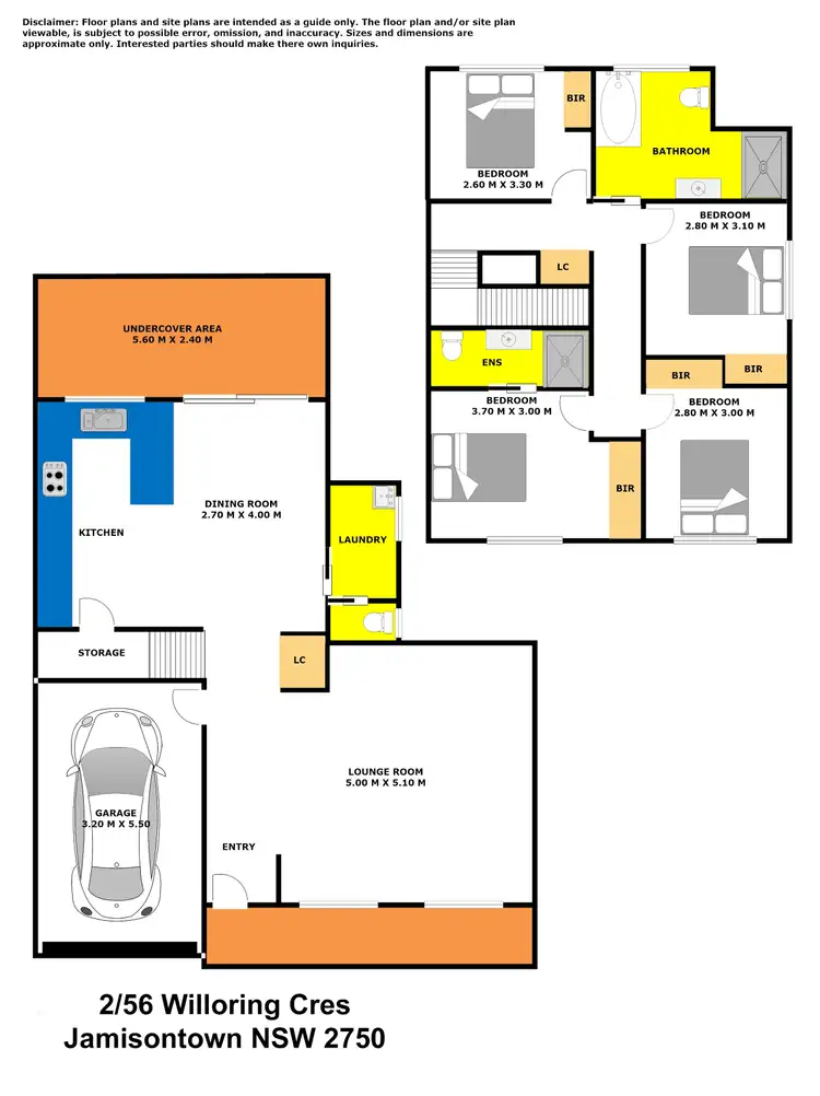 Floorplan of Homely semi-detached listing, 2/56 Willoring Crescent, Jamisontown NSW 2750
