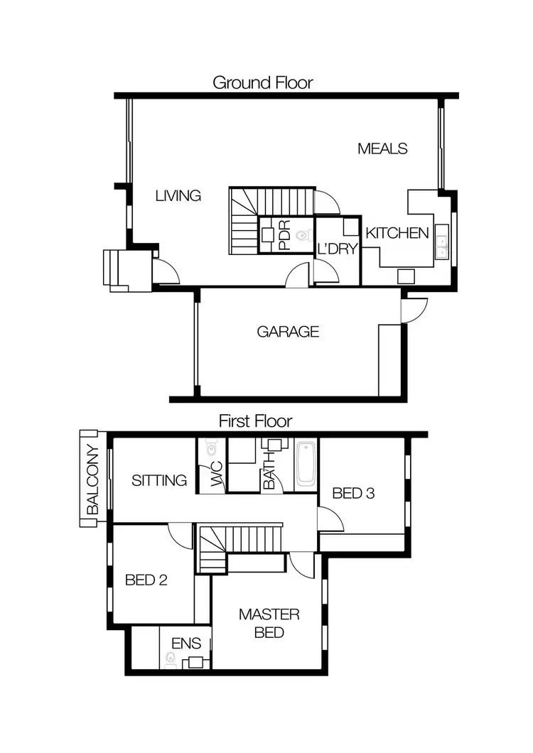 Floorplan of Homely townhouse listing, 2A Bevis Street, Bentleigh VIC 3204