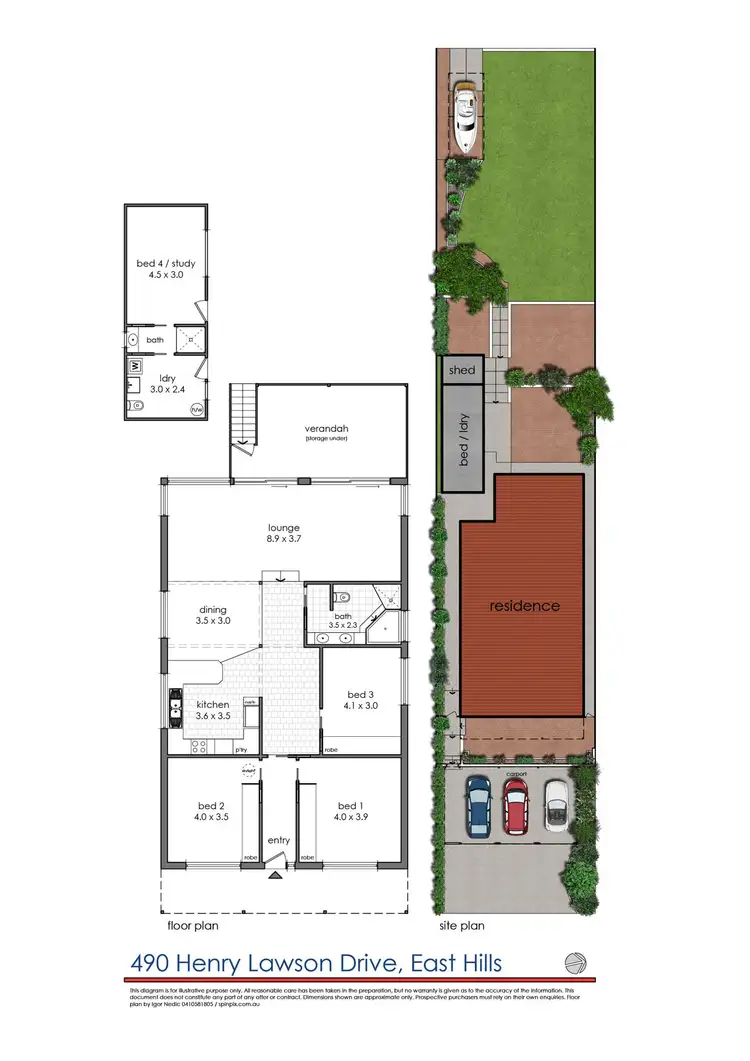 Floorplan of Homely house listing, 490 Henry Lawson Drive, East Hills NSW 2213