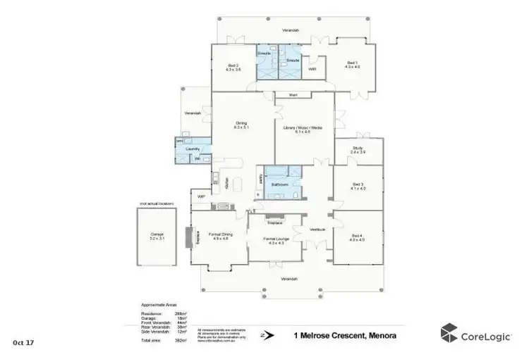 Floorplan of Homely house listing, 1 Melrose Crescent, Menora WA 6050