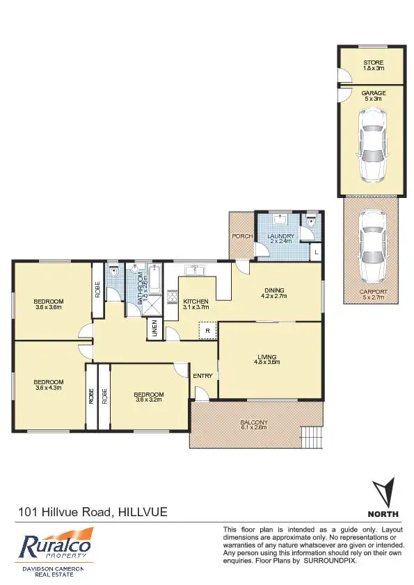 Floorplan of Homely house listing, 101 Hillvue Road, Tamworth NSW 2340