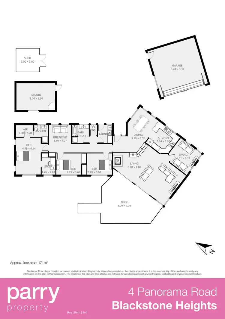 Floorplan of Homely house listing, 4 Panorama Road, Blackstone Heights TAS 7250