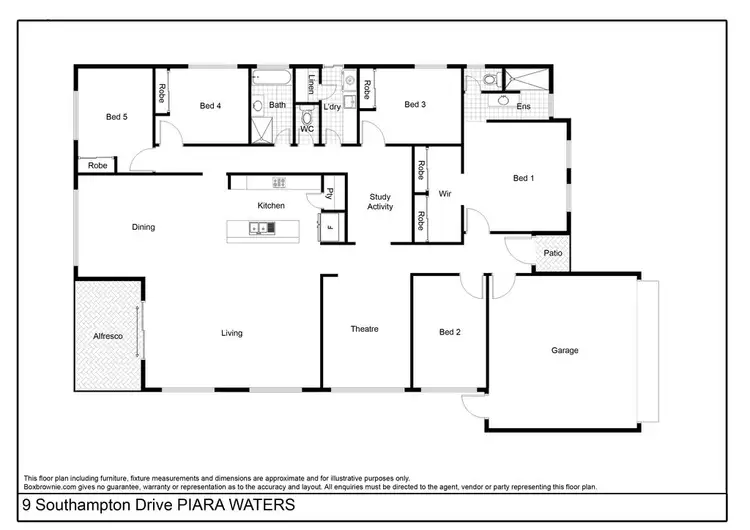 Floorplan of Homely house listing, 9 Southampton Drive, Piara Waters WA 6112