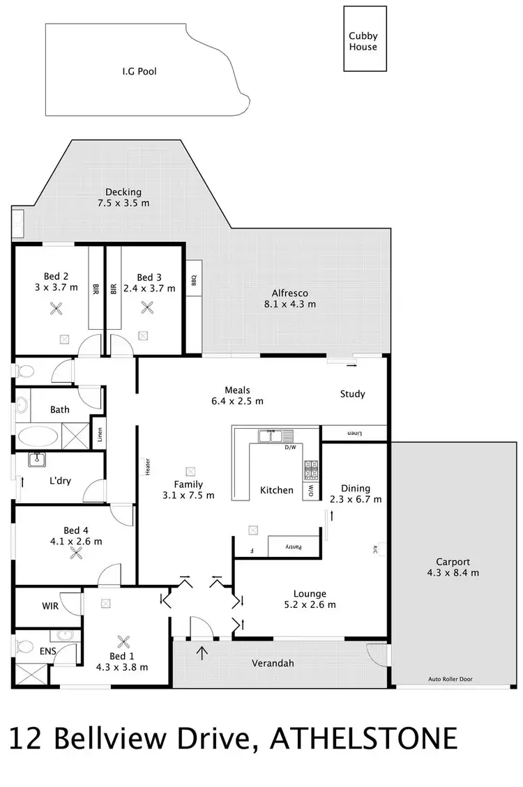 Floorplan of Homely house listing, 12 Bellview Drive, Athelstone SA 5076