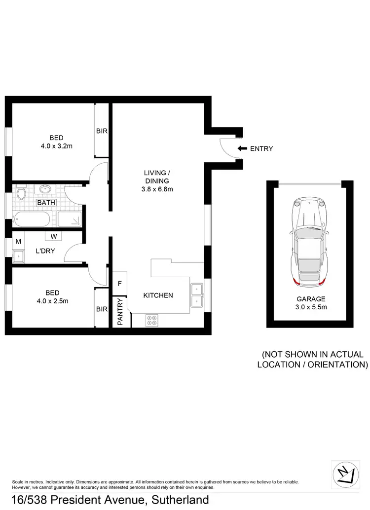 Floorplan of Homely unit listing, 16/538 President Ave, Sutherland NSW 2232