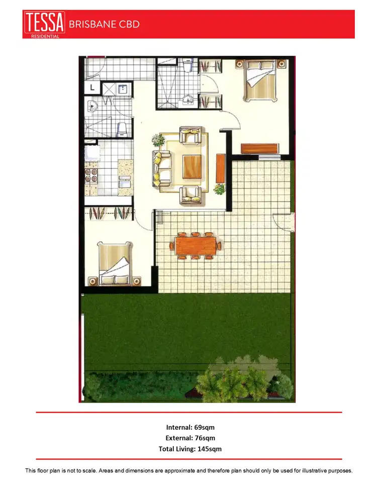 Floorplan of Homely apartment listing, 405/108 Albert Street, Brisbane City QLD 4000