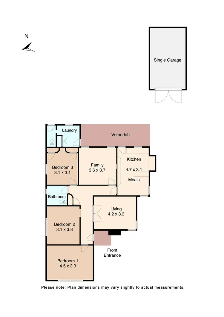Floorplan of Homely house listing, 4 Shelley Street, Wendouree VIC 3355