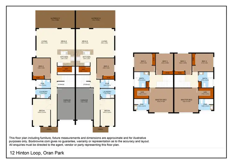 Floorplan of Homely semi-detached listing, Lot 2 at 12 Hinton Loop, Oran Park NSW 2570