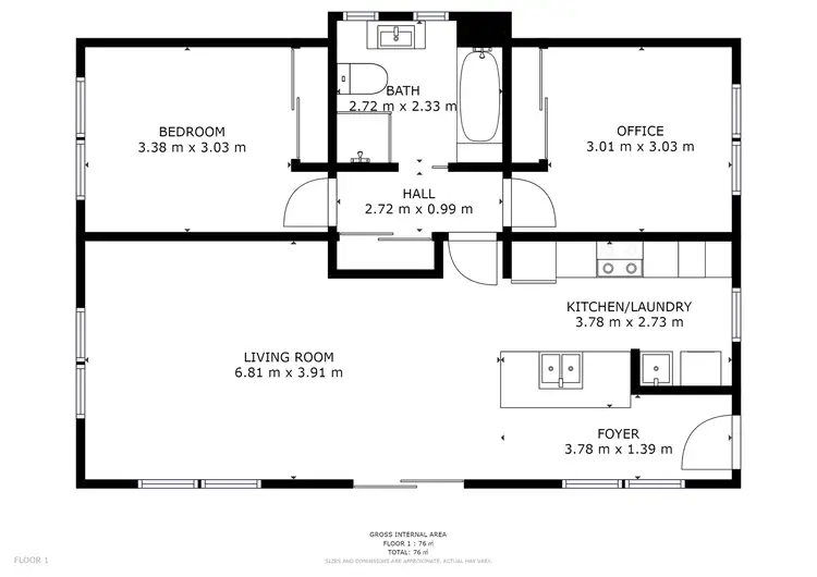 Floorplan of Homely unit listing, 3/7 Thomas Court, Brighton TAS 7030