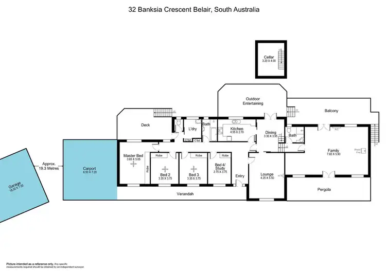 Floorplan of Homely house listing, 32 Banksia Crescent, Belair SA 5052