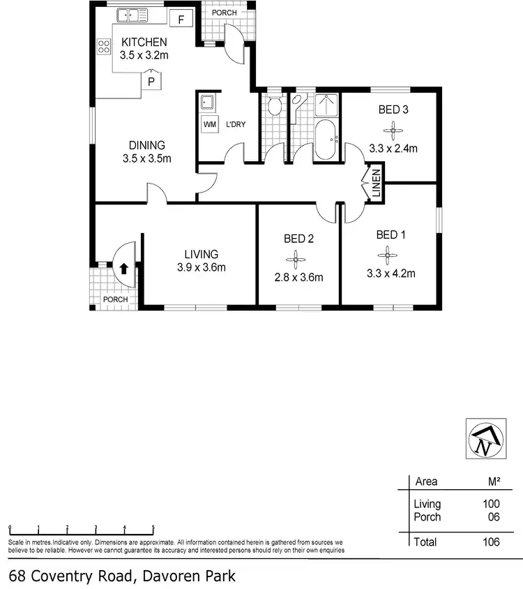 Floorplan of Homely house listing, 68 Coventry Road, Davoren Park SA 5113