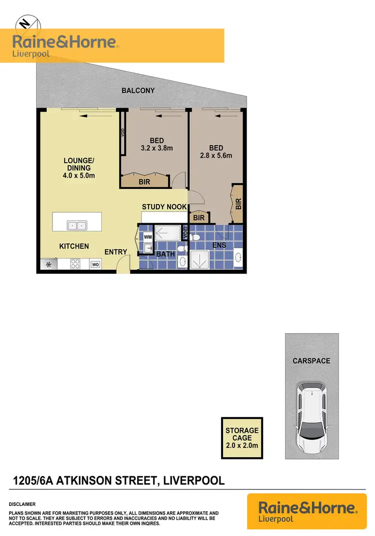 Floorplan of Homely apartment listing, Unit 1205, 6A Atkinson Street, Liverpool NSW 2170