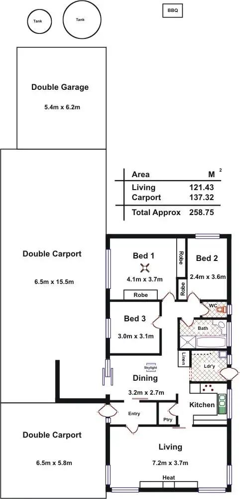 Floorplan of Homely house listing, 5 Perez Avenue, Salisbury SA 5108
