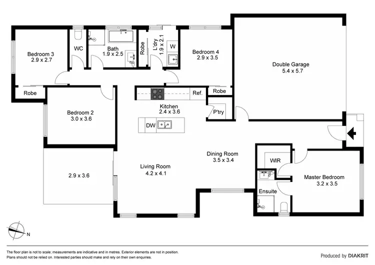 Floorplan of Homely semi-detached listing, 1/11 Sailfish Avenue, Lennox Head NSW 2478