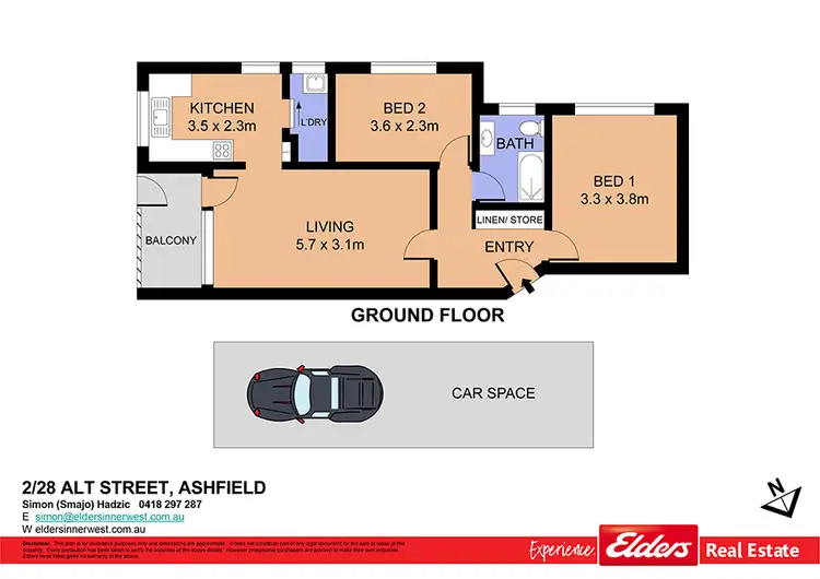 Floorplan of Homely unit listing, 2/28 Alt Street, Ashfield NSW 2131