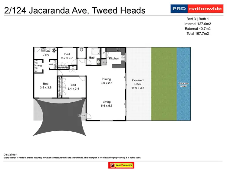 Floorplan of Homely semi-detached listing, 2/124 Jacaranda Avenue, Tweed Heads West NSW 2485