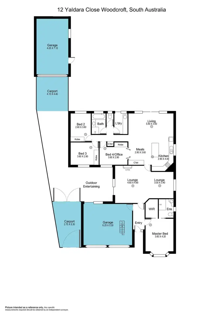 Floorplan of Homely house listing, 12 Yaldara Close, Woodcroft SA 5162