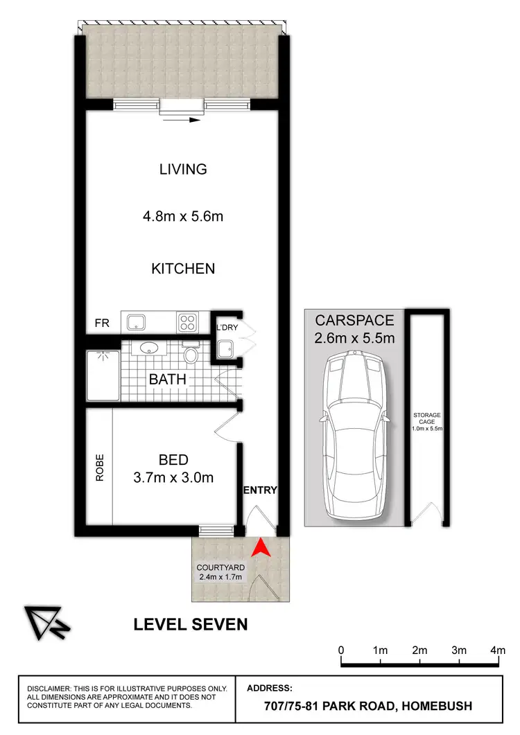Floorplan of Homely apartment listing, 707/75-81 Park Road, Homebush NSW 2140