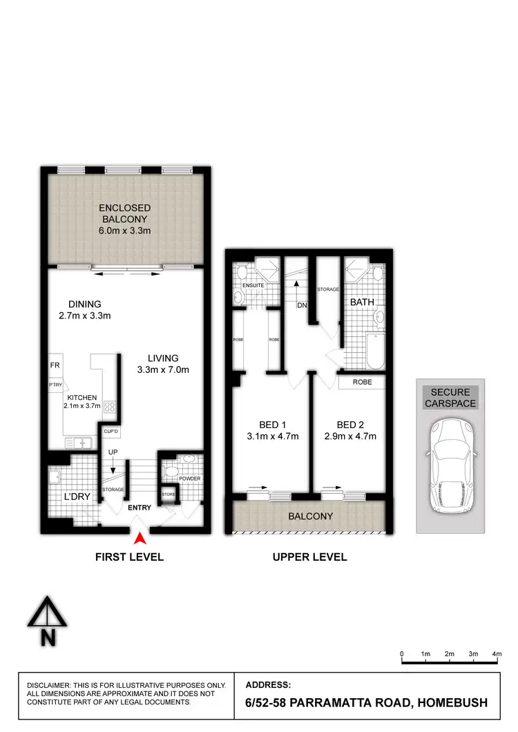 Floorplan of Homely apartment listing, 6/52-58 Parramatta Road, Homebush NSW 2140