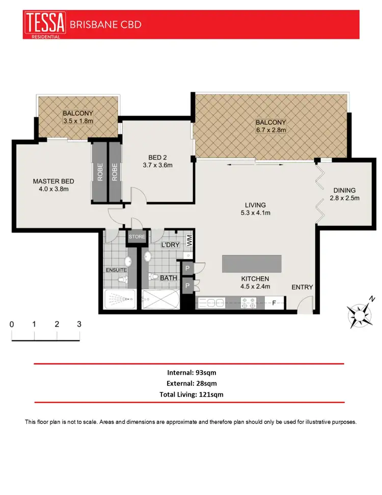 Floorplan of Homely apartment listing, 3201/79 Albert Street, Brisbane City QLD 4000