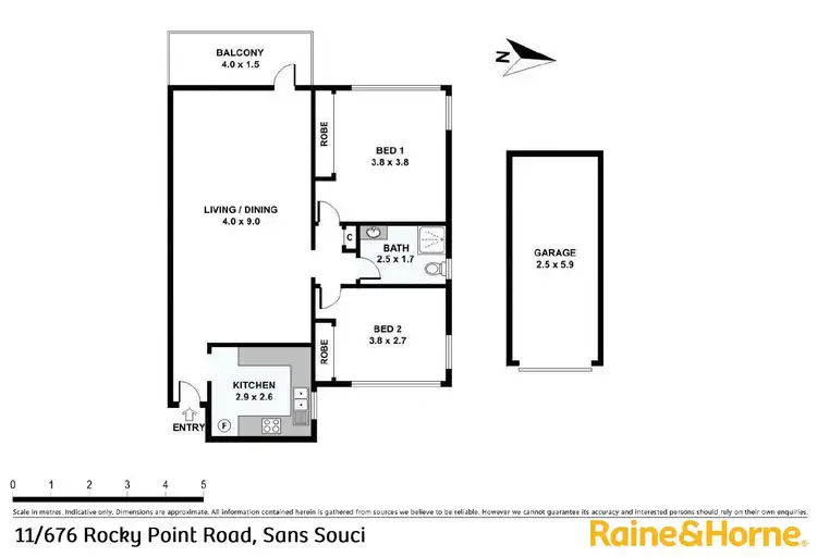 Floorplan of Homely unit listing, 11/676 Rocky Point Road, Sans Souci NSW 2219
