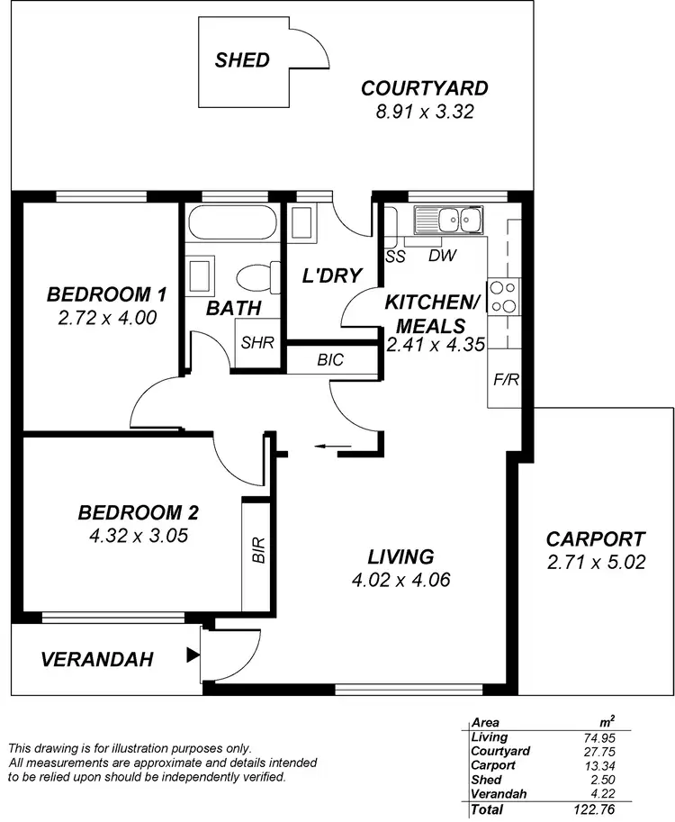 Floorplan of Homely unit listing, 2/9A Jackson Street, Magill SA 5072