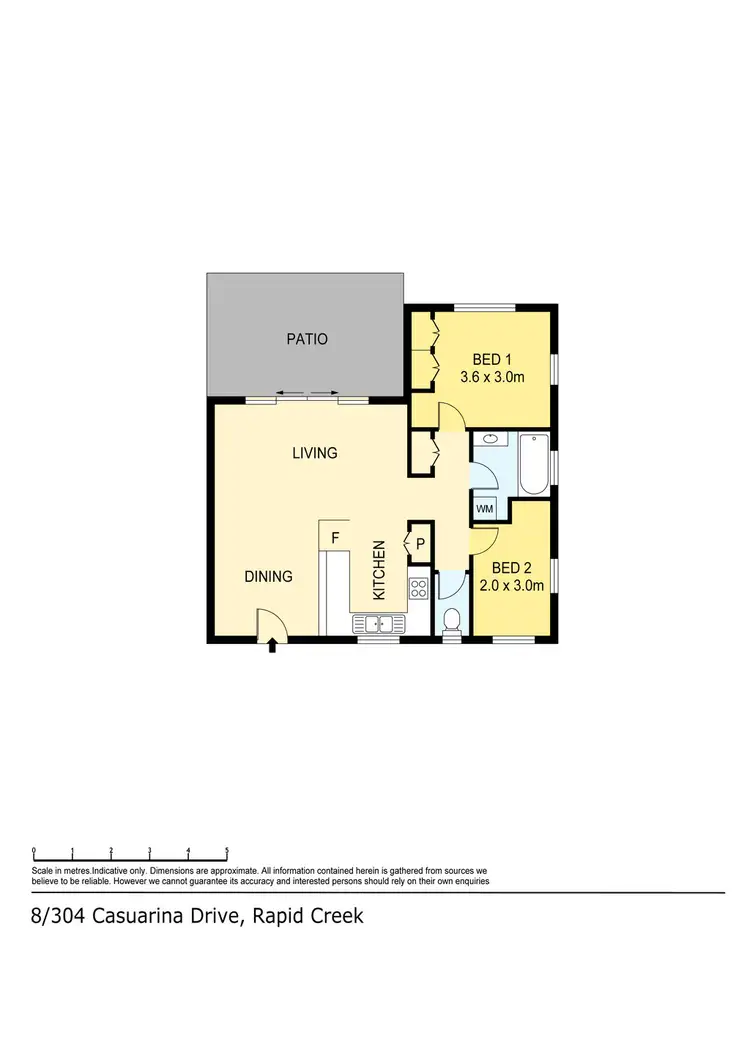 Floorplan of Homely unit listing, 8/304 Casuarina Drive, Rapid Creek NT 810