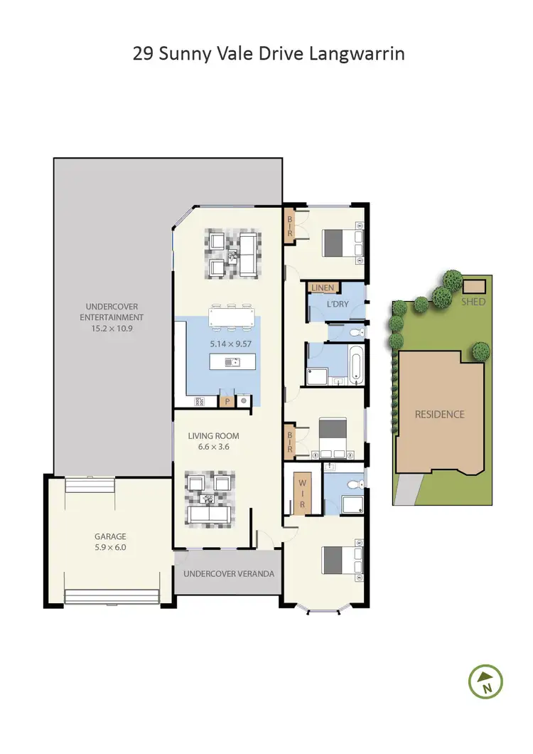 Floorplan of Homely house listing, 29 Sunny Vale Drive, Langwarrin VIC 3910